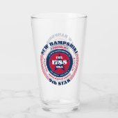 Neues Hampshire Circular Typografy Design Glas (Rückseite)