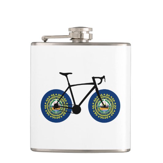 Neues Hampshire Flag Cycling Flachmann (Vorderseite)
