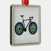 Neues Hampshire Flag Cycling Ornament Aus Metall (Rechts)