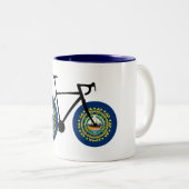 Neues Hampshire Flag Cycling Zweifarbige Tasse (VorderseiteRechts)