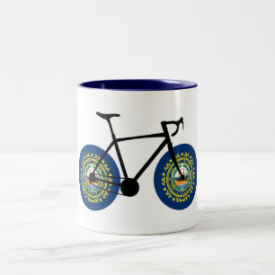 Neues Hampshire Flag Cycling Zweifarbige Tasse