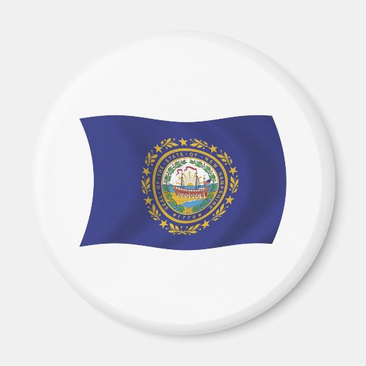 Neues Hampshire Flag Magnet (Vorne)