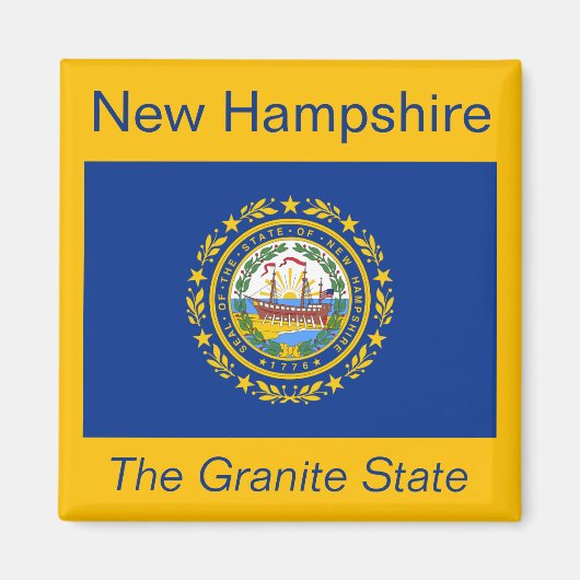 Neues Hampshire Flag Magnet (Vorne)