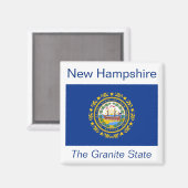 Neues Hampshire Flag Magnet (Vorderseite/Rückseite)