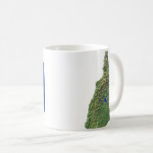 Neues Hampshire-Flag + Map-Tasse Kaffeetasse (VorderseiteRechts)
