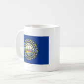 Neues Hampshire-Flag + Map-Tasse Kaffeetasse (Vorderseite Links)