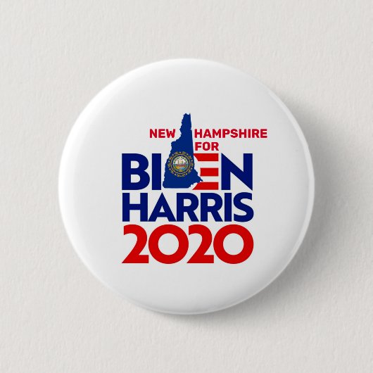 Neues Hampshire für Biden Harris 2020 Button (Vorderseite)