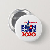 Neues Hampshire für Biden Harris 2020 Button (Vorne & Hinten)