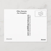 Neues Hampshire, Grüße aus dem Weißen Gebirge Postkarte (Rückseite)