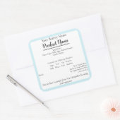 Neues Hampshire Hütte Food Business Baking Label Quadratischer Aufkleber (Umschlag)