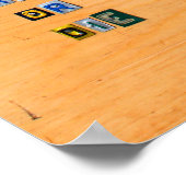 Neues Hampshire-Lizenzschild Karte Poster (Ecke)