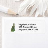 Neues Hampshire Map Rücksendeadresse-Etikett (Insitu)