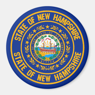 Neues Hampshire Round-Emblem Magnet