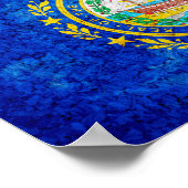 Neues Hampshire State Flag Poster (Ecke)