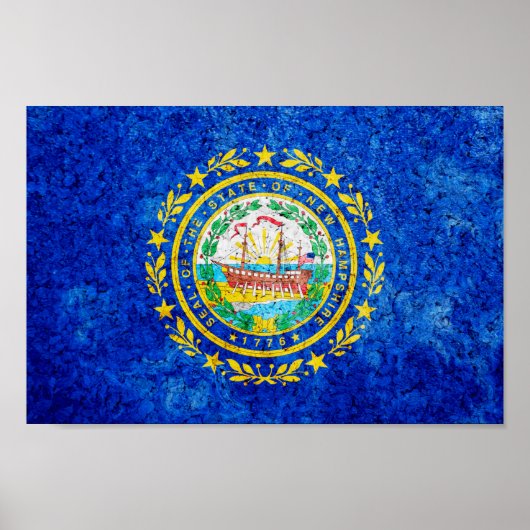Neues Hampshire State Flag Poster (Vorne)