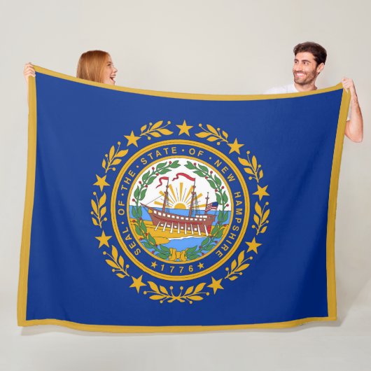 Neues Hampshire State Flag Print Patriotc Fleecedecke (Beispiel)