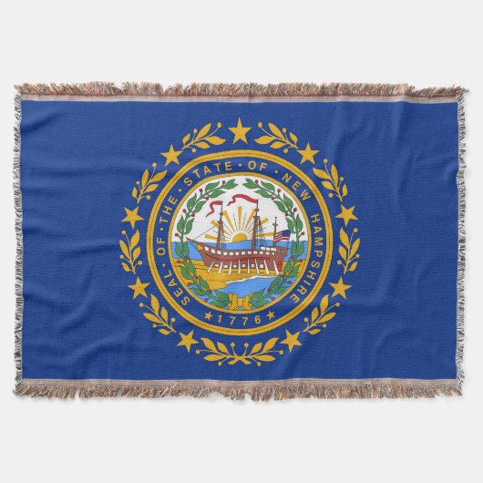 Neues Hampshire State Flag Print Patriotic Decke (Vorderseite)