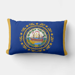 Neues Hampshire State Flag Print Patriotic Lendenkissen