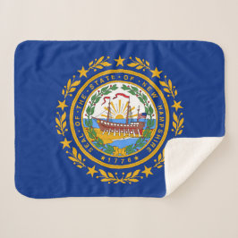 Neues Hampshire State Flag Print Patriotic Sherpadecke