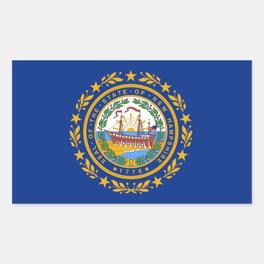 Neues Hampshire State Flag Sticker (Vorderseite)