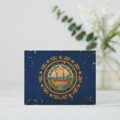 Neues Hampshire State Flag VINTAG Postkarte (Stehend Vorderseite)