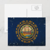 Neues Hampshire State Flag VINTAG Postkarte (Vorne/Hinten)