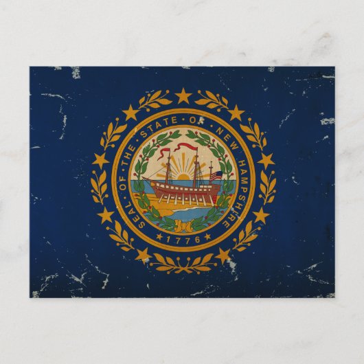 Neues Hampshire State Flag VINTAG Postkarte (Vorderseite)