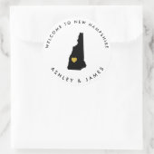 Neues Hampshire Wedding Welcome Sticker Tag, Schwa (Tasche)