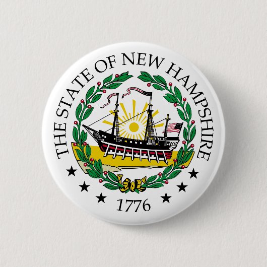 Neues Hampshire-Zeichen Button (Vorderseite)