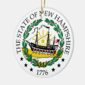 Neues Hampshire-Zeichen Keramik Ornament (Links)