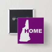 Neues Hampshire Zuhause aus Staat Button Abzeichen (Vorne & Hinten)