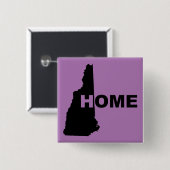 Neues Hampshire Zuhause aus Staat Button Abzeichen (Vorne & Hinten)
