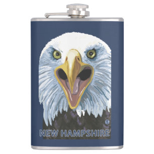 Neues HampshireEagle herauf nahes Flachmann