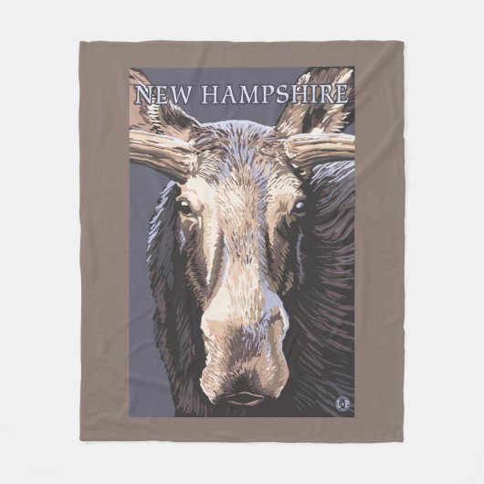 Neues HampshireMoose herauf nahes Fleecedecke (Vorderseite)