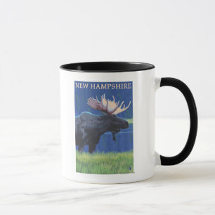 Neues HampshireMoose im Mondschein Tasse