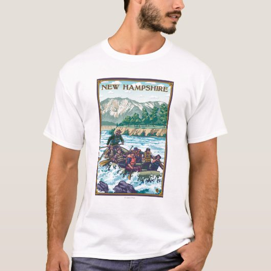 Neues HampshireRiver, das Szene flößt T-Shirt (Vorderseite)