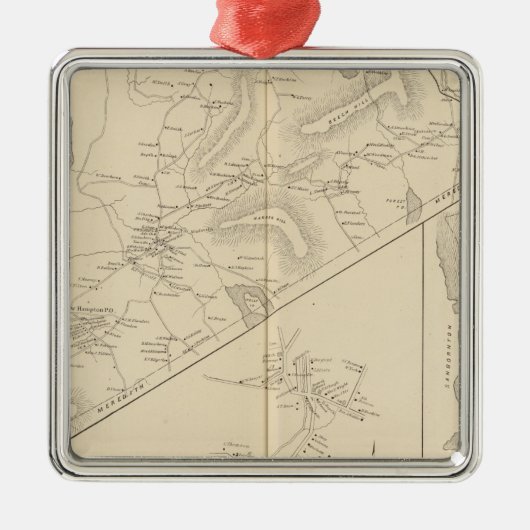 Neues Hampton, Belknap Co Silbernes Ornament (Vorne)