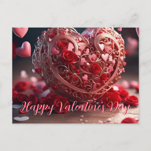 Neues Happy Valentine's Day Hearts Postkarte