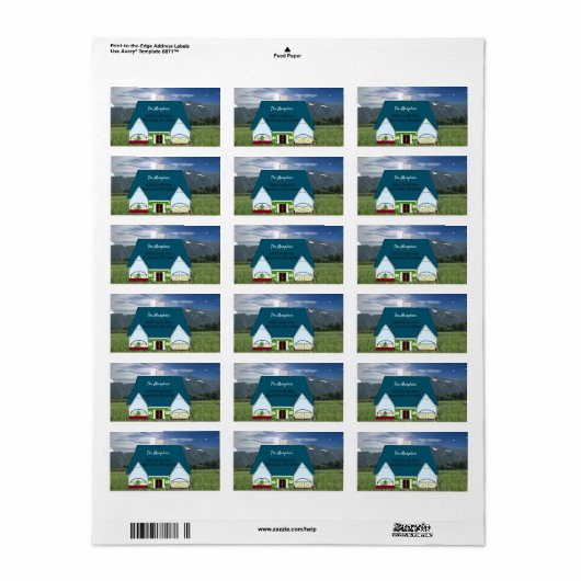 Neues Haus-Adressfeld Adressaufkleber (Vorne)