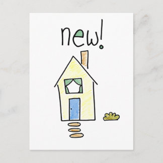 Neues Haus! Ankündigungspostkarte