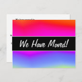 Neues Haus; Fun mehrfarbiges, rainbow-ähnliches Mu Ankündigungspostkarte (Vorne/Hinten)