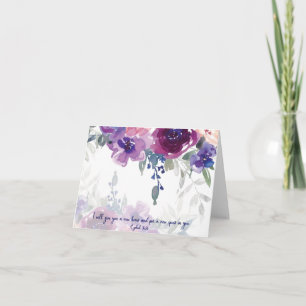 Neues Herz, neuer Geist. Wasserfarbe floral christ