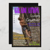 Neues Höhen-Abschluss-Titelseiteladen ein Einladung (Vorne/Hinten)