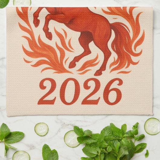 Neues Jahr 2016 Geschirrtuch (Gefaltet)