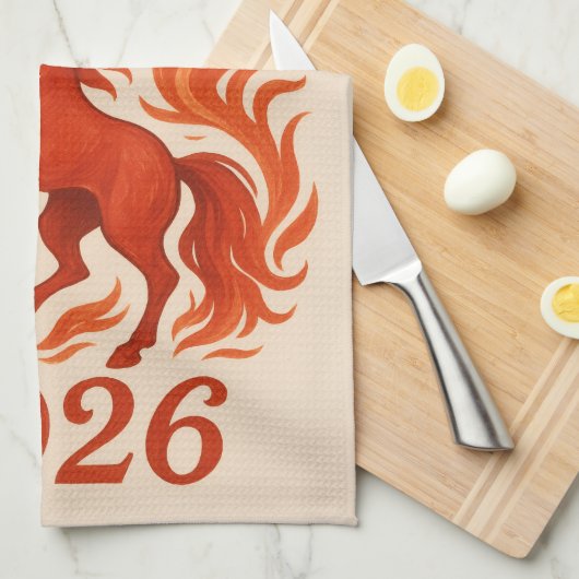 Neues Jahr 2016 Geschirrtuch (Viertel Falte)