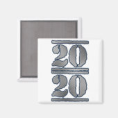 neues Jahr 2020 Magnet (Vorderseite/Rückseite)