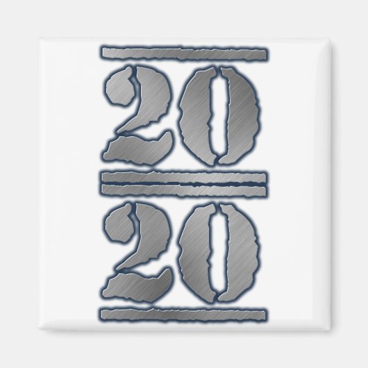 neues Jahr 2020 Magnet (Vorne)