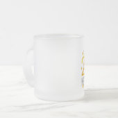 Neues Jahr 2022 Design mit Gold Star Mattglastasse (Vorderseite Links)