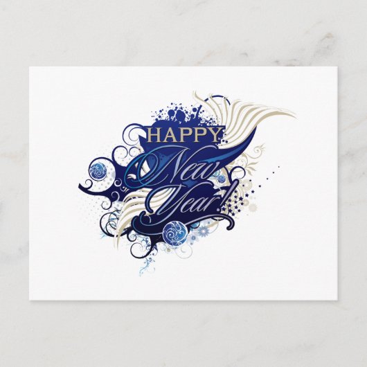 Neues Jahr 2022 Postkarte (Vorderseite)