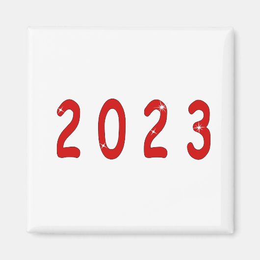 Neues Jahr, 2023, Nummer 2023, Geschenk für ein ne Magnet (Vorne)